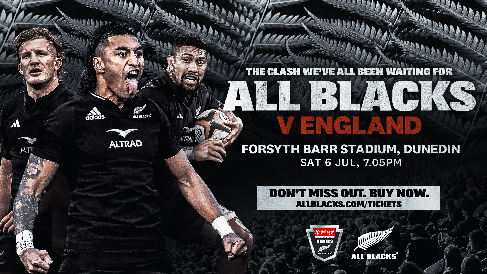 All Blacks v England Steinlager Ultra Low Carb Series » Forsyth Barr